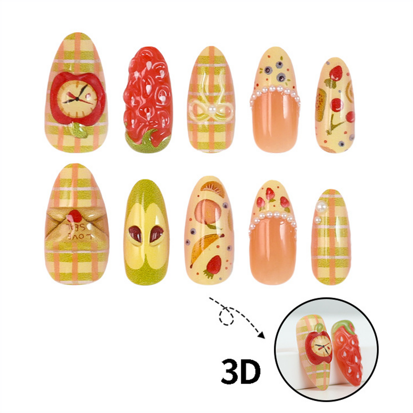 3D Apple Nails