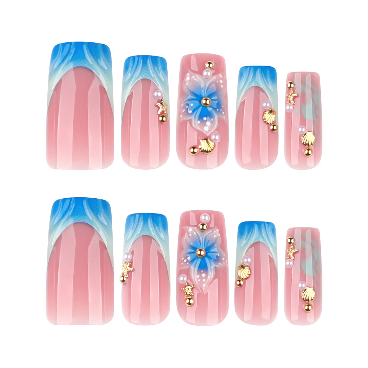 Blue Wave Nails
